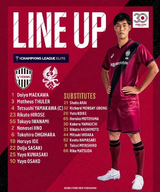  亞冠-大迫勇也傳射＆對手0射正，神戶勝利船2-0戰(zhàn)勝光州FC